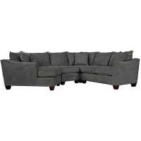 Foresthill 4-pc. Left Hand Cuddler Sectional Sofa in Elliot Graphite by H.M. Richards
