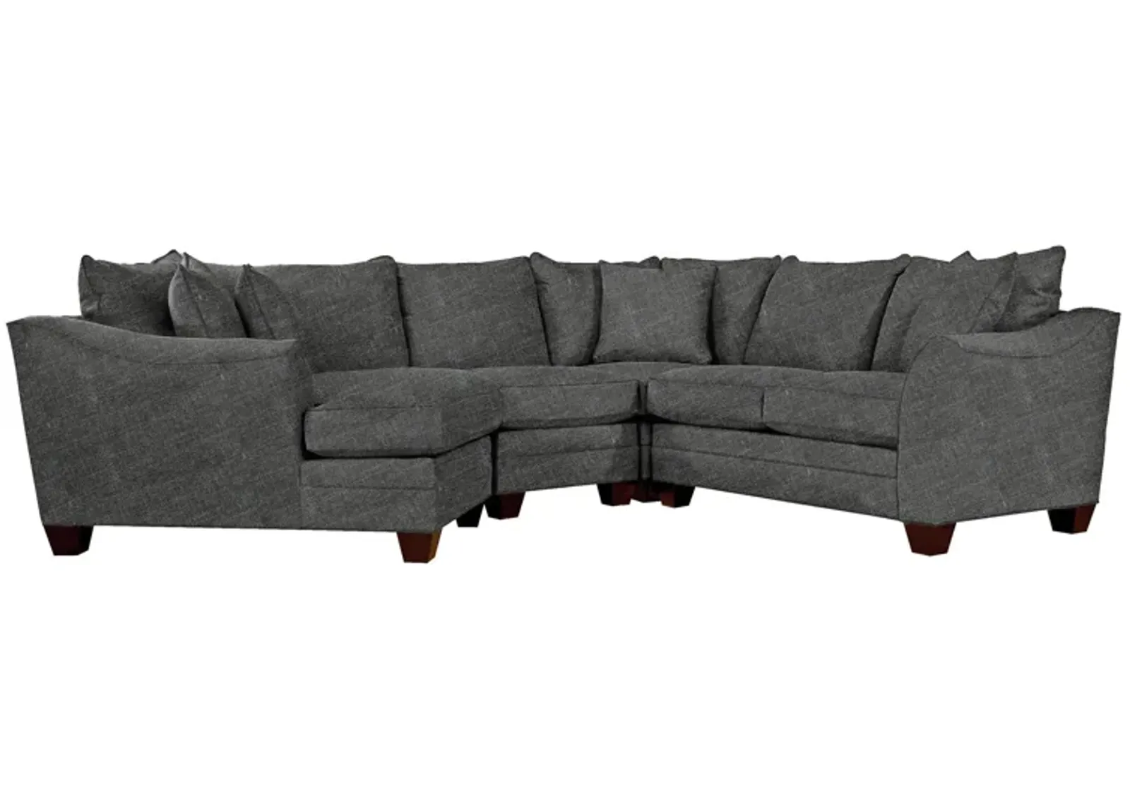 Foresthill 4-pc. Left Hand Cuddler Sectional Sofa in Elliot Graphite by H.M. Richards