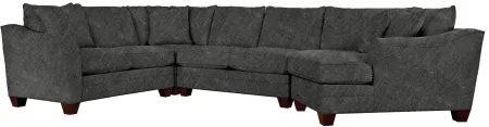 Foresthill 4-pc. Right Hand Cuddler Sectional Sofa in Elliot Graphite by H.M. Richards