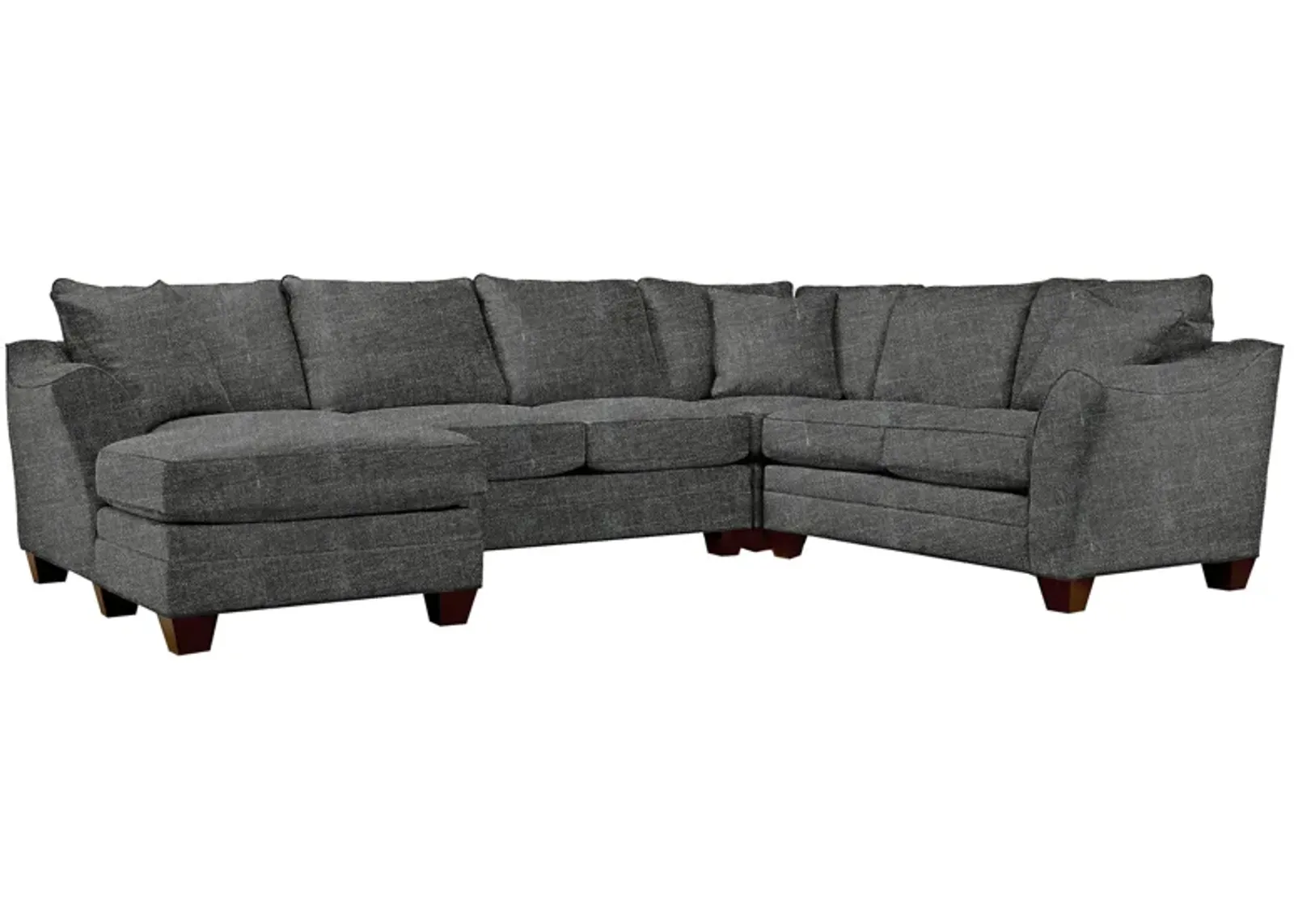 Foresthill 4-pc. Left Hand Chaise Sectional Sofa in Elliot Graphite by H.M. Richards