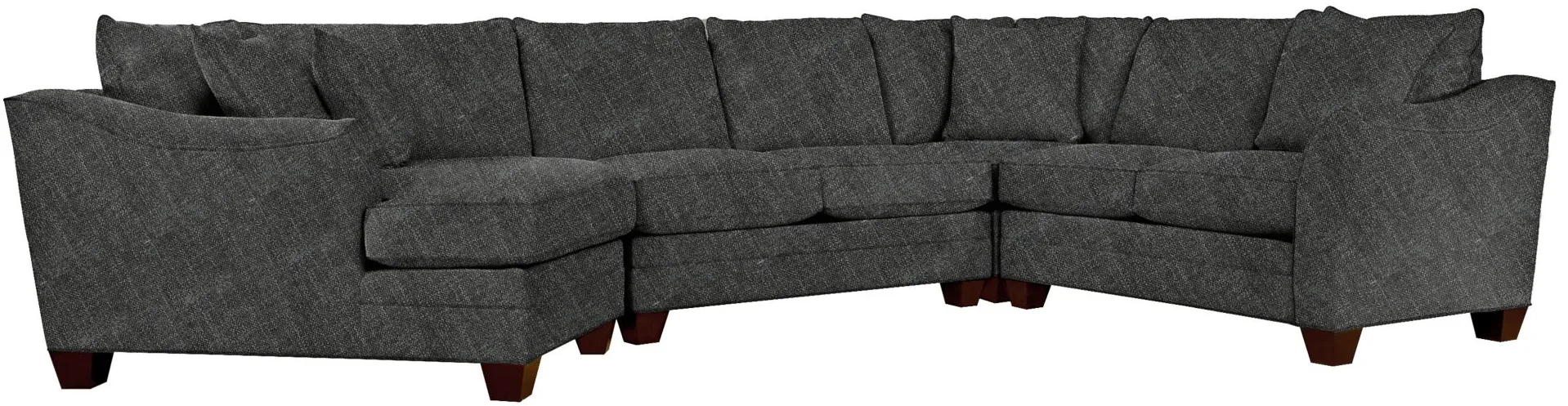 Foresthill 4-pc. Left Hand Cuddler with Loveseat Sectional Sofa in Elliot Graphite by H.M. Richards
