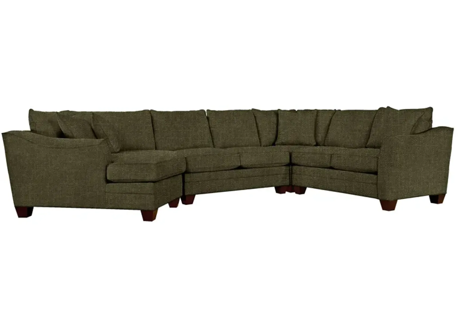 Foresthill 4-pc. Left Hand Cuddler with Loveseat Sectional Sofa in Elliot Avocado by H.M. Richards