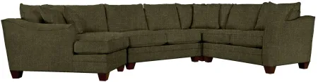 Foresthill 4-pc. Left Hand Cuddler with Loveseat Sectional Sofa in Elliot Avocado by H.M. Richards