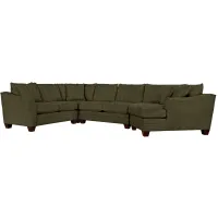 Foresthill 4-pc. Right Hand Cuddler with Loveseat Sectional Sofa in Elliot Avocado by H.M. Richards