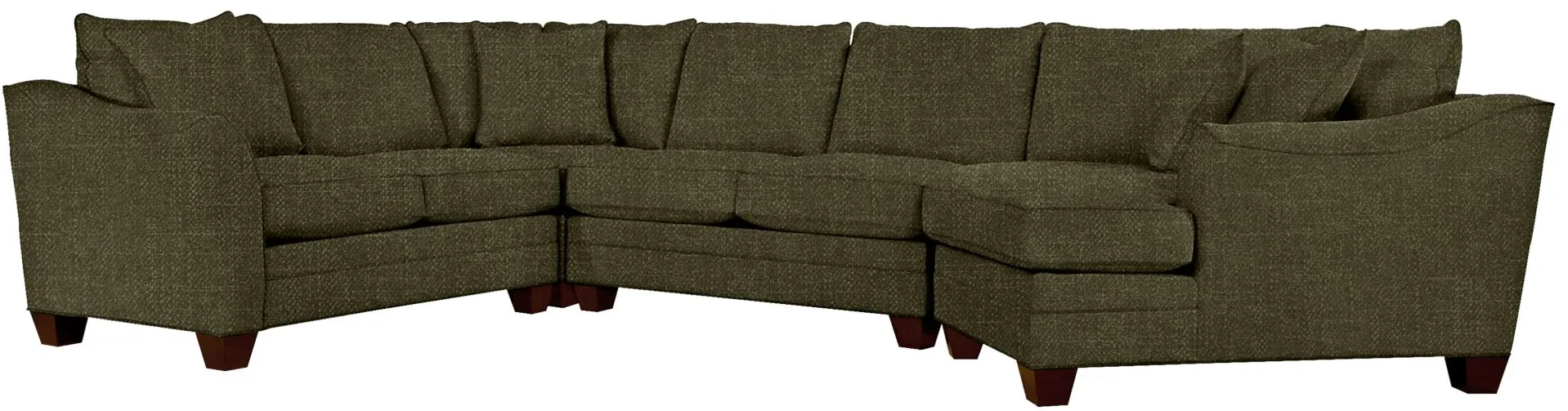 Foresthill 4-pc. Right Hand Cuddler with Loveseat Sectional Sofa in Elliot Avocado by H.M. Richards