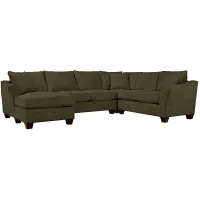 Foresthill 4-pc. Left Hand Chaise Sectional Sofa in Elliot Avocado by H.M. Richards