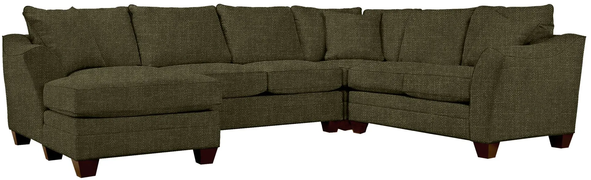 Foresthill 4-pc. Left Hand Chaise Sectional Sofa in Elliot Avocado by H.M. Richards