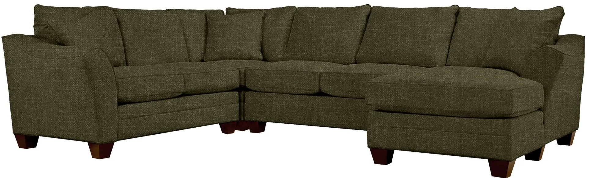 Foresthill 4-pc. Sectional w/ Right Arm Facing Chaise in Elliot Avocado by H.M. Richards