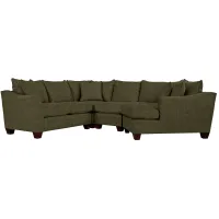 Foresthill 4-pc. Right Hand Cuddler Sectional Sofa in Elliot Avocado by H.M. Richards