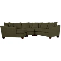 Foresthill 4-pc. Left Hand Cuddler Sectional Sofa in Elliot Avocado by H.M. Richards