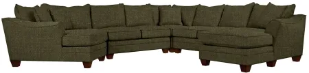 Foresthill 5-pc. Right Hand Facing Sectional Sofa in Elliot Avocado by H.M. Richards