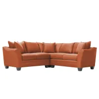 Foresthill 3-pc. Symmetrical Loveseat Sectional Sofa in Santa Rosa Adobe by H.M. Richards