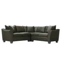 Foresthill 3-pc. Symmetrical Loveseat Sectional Sofa in Santa Rosa Slate by H.M. Richards