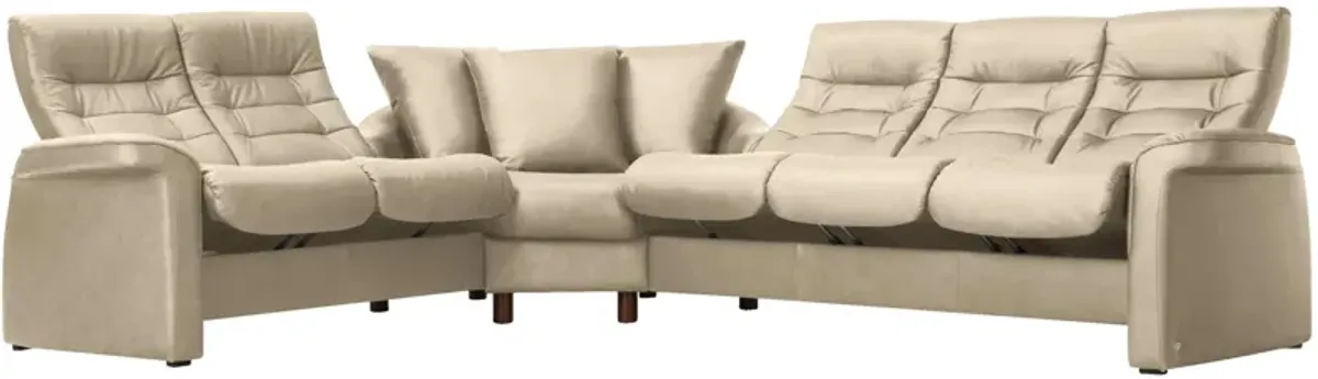 Stressless Sapphire 3-pc. Leather Reclining Sectional Sofa