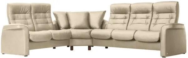 Stressless Sapphire 3-pc. Leather Reclining Sectional Sofa