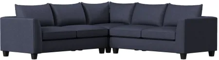 Daine 3-pc Sectional Sofa in Popstich Navy by Fusion Furniture