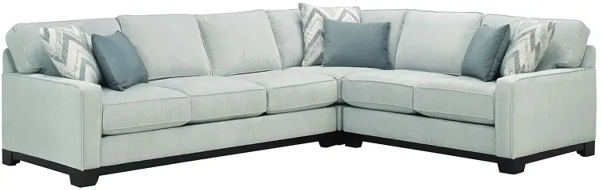 Arlo 3-pc. Sleeper Sectional Sofa in Suede Dove by Jonathan Louis