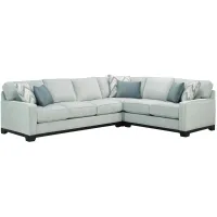 Arlo 3-pc. Sleeper Sectional Sofa in Suede Dove by Jonathan Louis