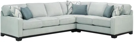 Arlo 3-pc. Sleeper Sectional Sofa in Suede Dove by Jonathan Louis