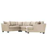 Foresthill 4-pc. Right Hand Cuddler Sectional Sofa in Santa Rosa Linen by H.M. Richards