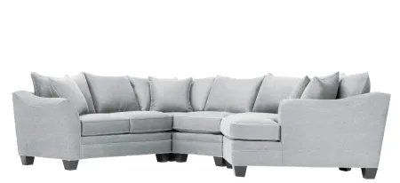 Foresthill 4-pc. Right Hand Cuddler Sectional Sofa in Santa Rosa Ash by H.M. Richards