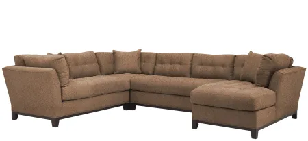Cityscape 4-pc. Sectional in Suede So Soft Khaki by H.M. Richards