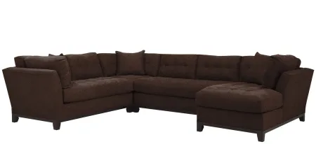 Cityscape 4-pc. Sectional in Suede So Soft Chocolate by H.M. Richards