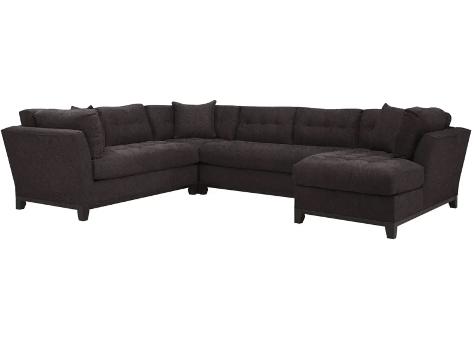 Cityscape 4-pc. Sectional in Suede So Soft Slate by H.M. Richards