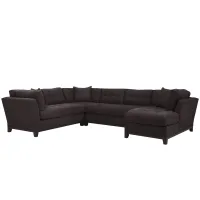 Cityscape 4-pc. Sectional in Suede So Soft Slate by H.M. Richards