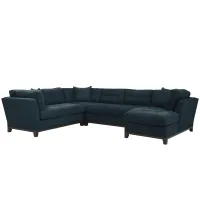 Cityscape 4-pc. Sectional in Suede So Soft Midnight by H.M. Richards