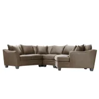 Foresthill 4-pc. Right Hand Cuddler Sectional Sofa in Santa Rosa Taupe by H.M. Richards