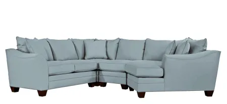Foresthill 4-pc. Right Hand Cuddler Sectional Sofa in Suede So Soft Hydra by H.M. Richards