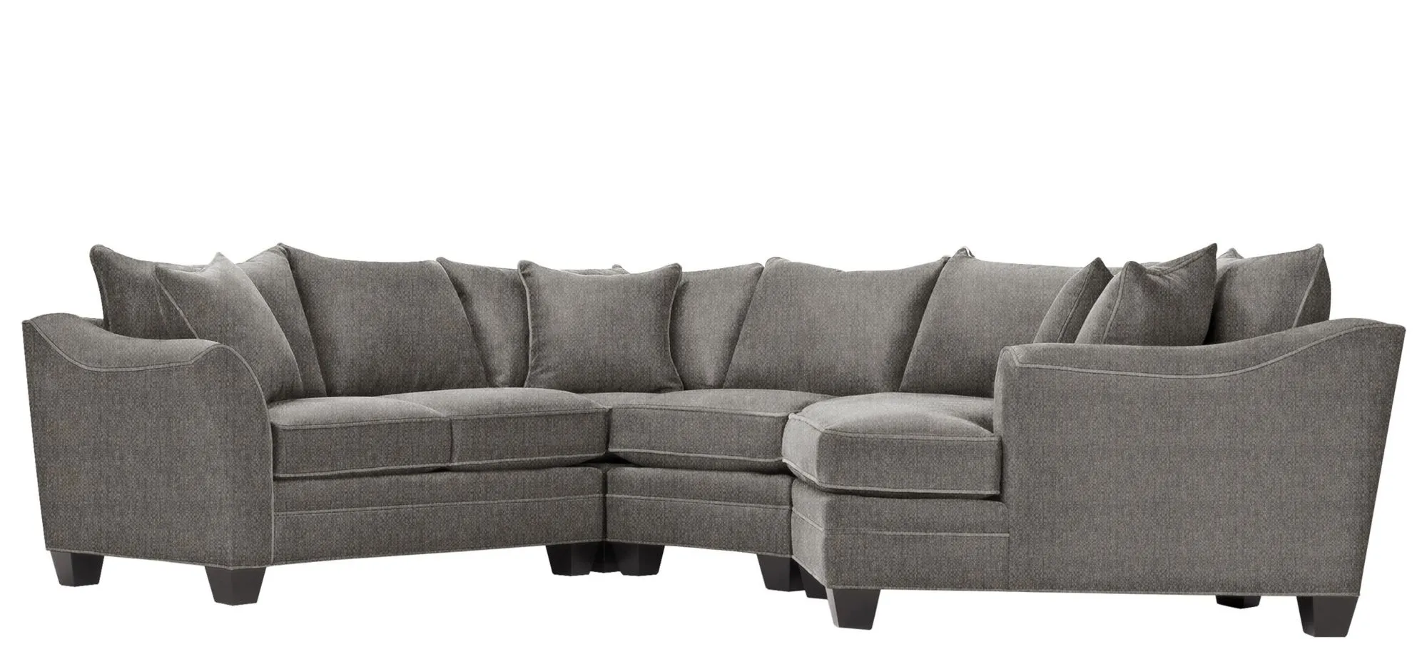 Foresthill 4-pc. Right Hand Cuddler Sectional Sofa in Sugar Shack Stone by H.M. Richards