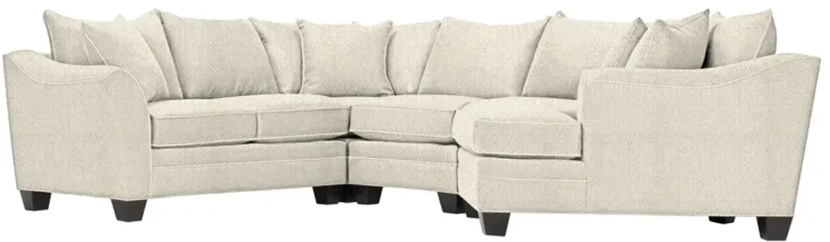 Foresthill 4-pc. Right Hand Cuddler Sectional Sofa in Sugar Shack Alabaster by H.M. Richards