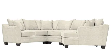 Foresthill 4-pc. Right Hand Cuddler Sectional Sofa in Sugar Shack Alabaster by H.M. Richards