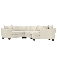 Foresthill 4-pc. Right Hand Cuddler Sectional Sofa in Sugar Shack Alabaster by H.M. Richards