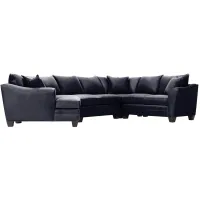 Foresthill 4-pc. Right Hand Cuddler Sectional Sofa in Sugar Shack Navy by H.M. Richards