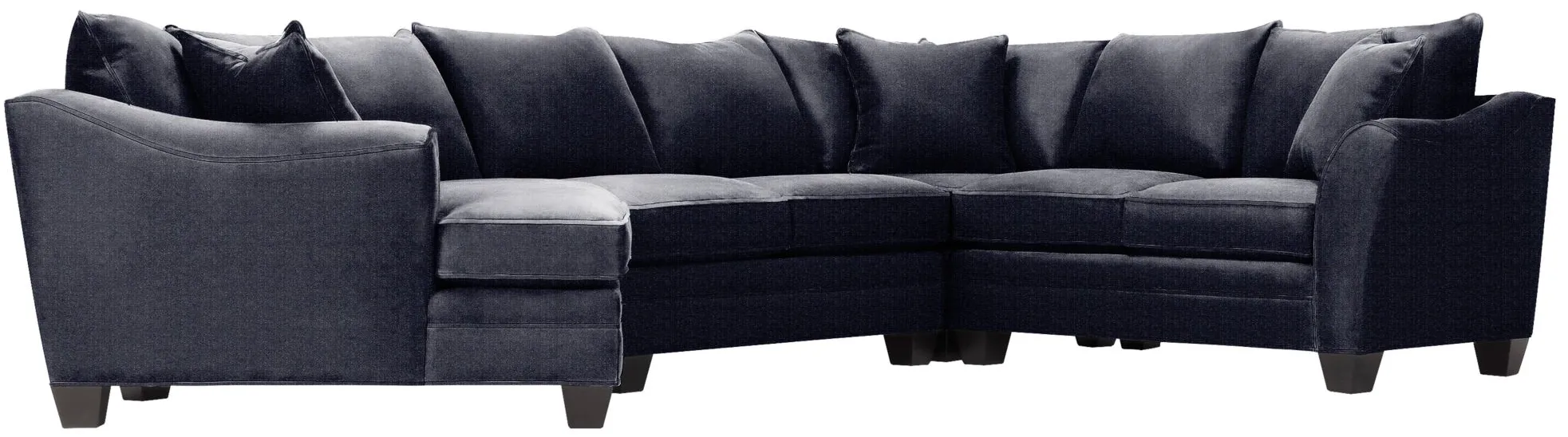 Foresthill 4-pc. Right Hand Cuddler Sectional Sofa in Sugar Shack Navy by H.M. Richards