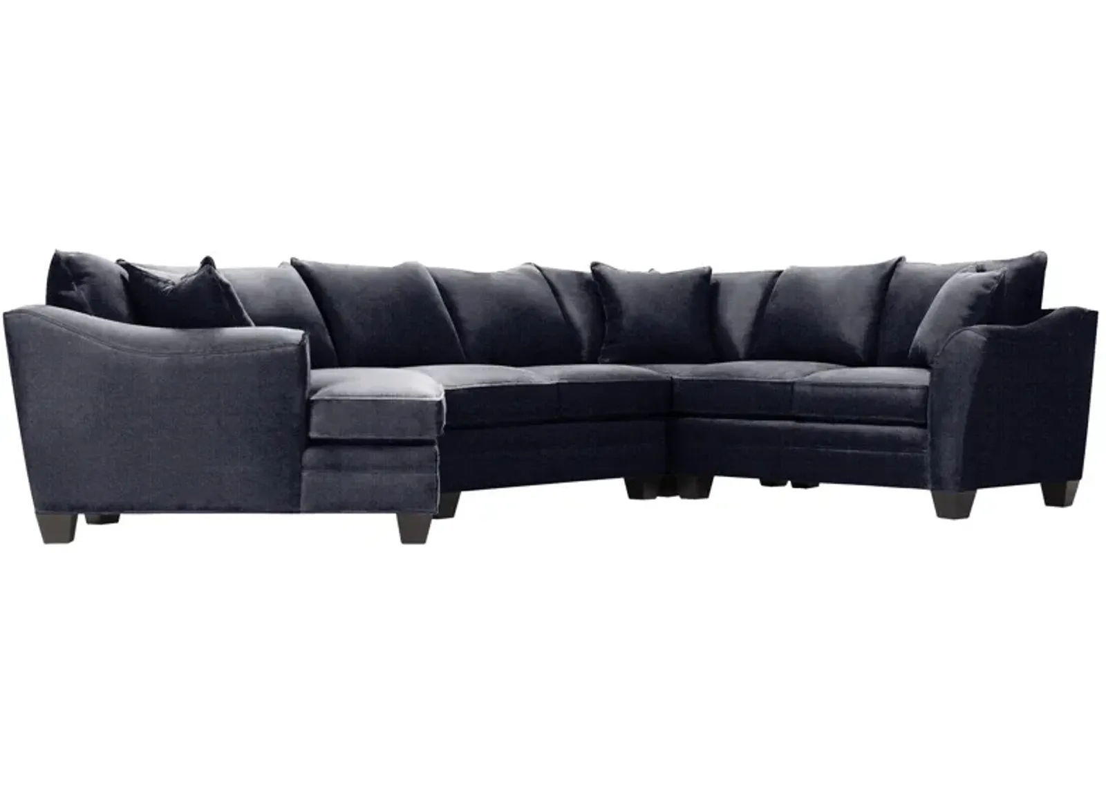 Foresthill 4-pc. Right Hand Cuddler Sectional Sofa in Sugar Shack Navy by H.M. Richards