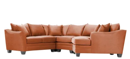 Foresthill 4-pc. Right Hand Cuddler Sectional Sofa in Santa Rosa Adobe by H.M. Richards