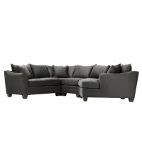 Foresthill 4-pc. Right Hand Cuddler Sectional Sofa in Santa Rosa Slate by H.M. Richards