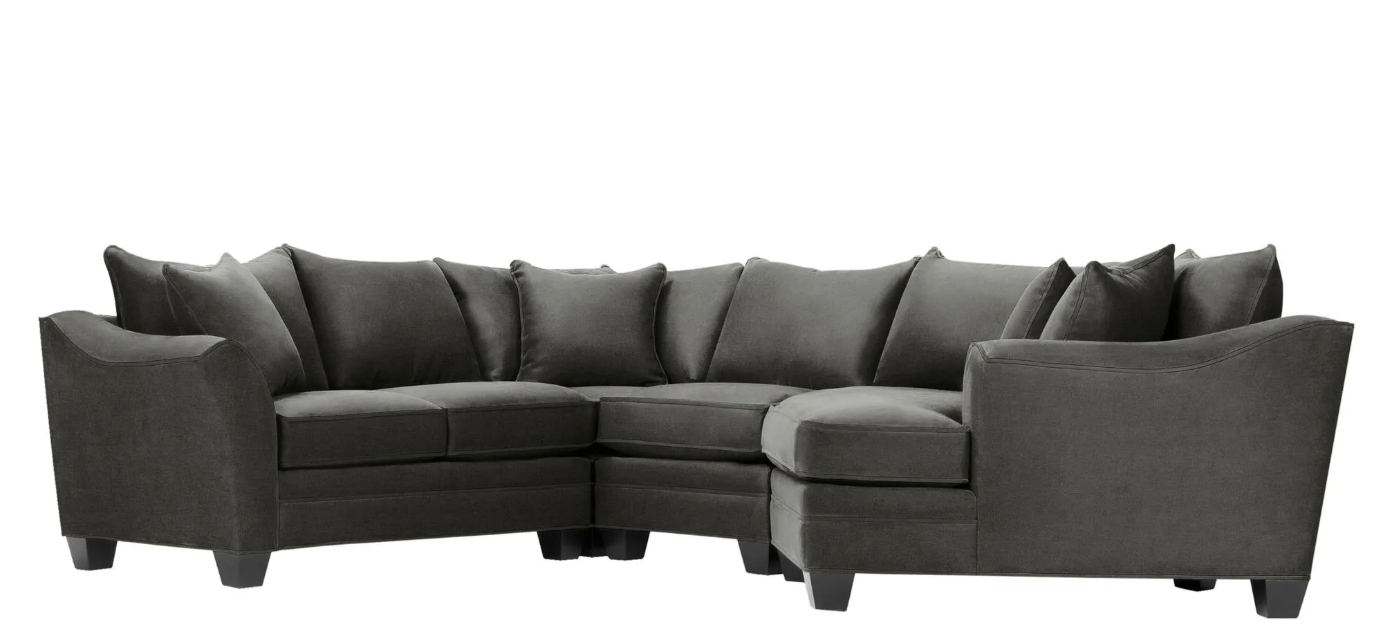 Foresthill 4-pc. Right Hand Cuddler Sectional Sofa in Santa Rosa Slate by H.M. Richards