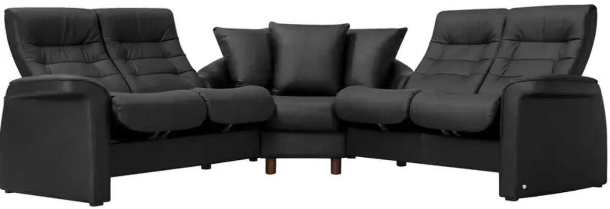 Stressless Sapphire 3-pc. Leather Reclining Sectional Sofa