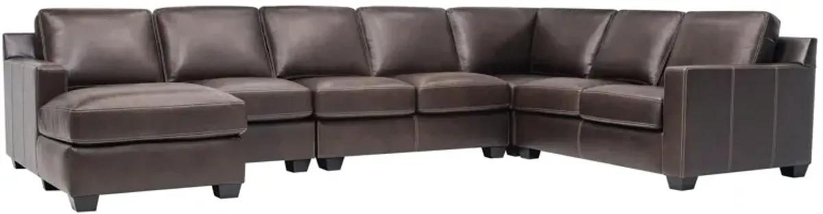 Anaheim Leather 5-pc. Sectional
