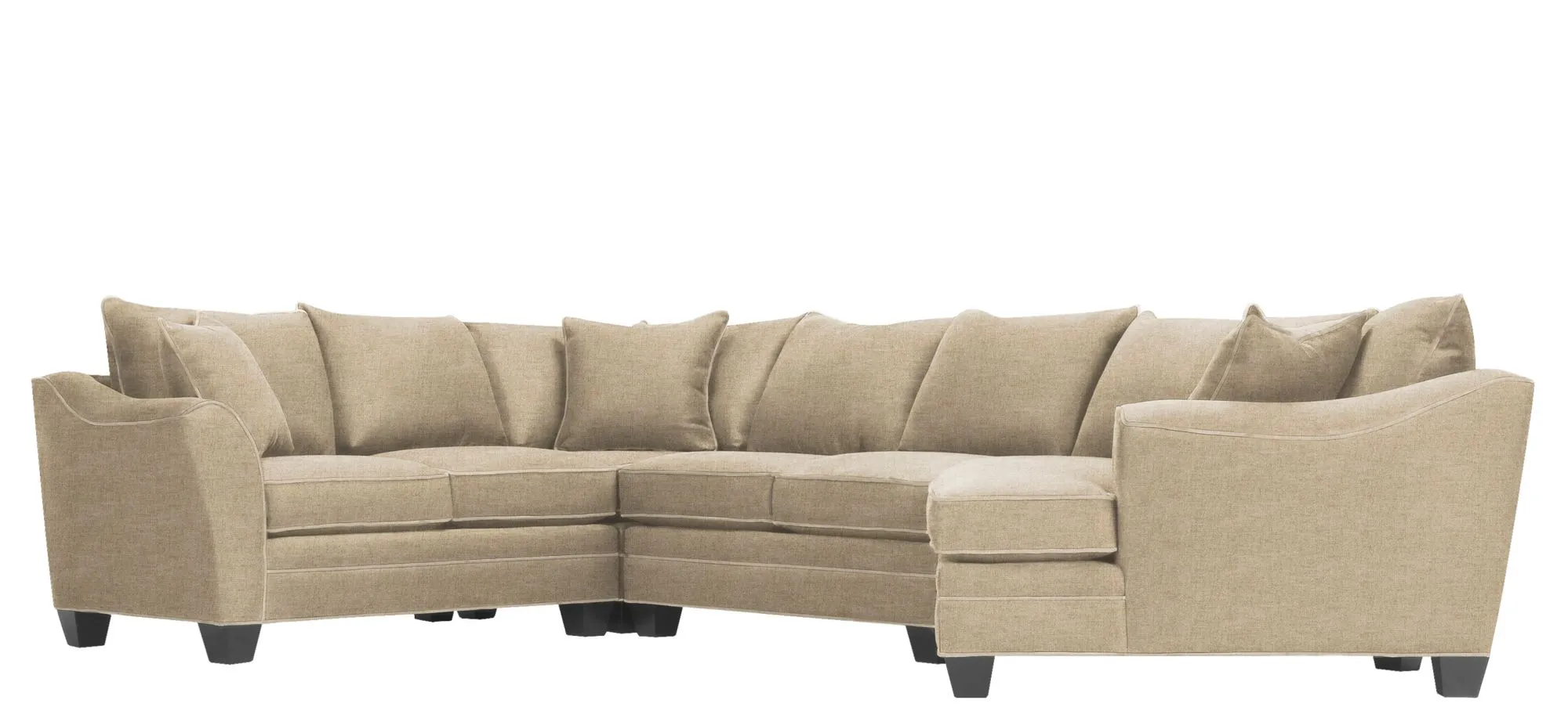 Foresthill 4-pc. Right Hand Cuddler with Loveseat Sectional Sofa in Santa Rosa Linen by H.M. Richards
