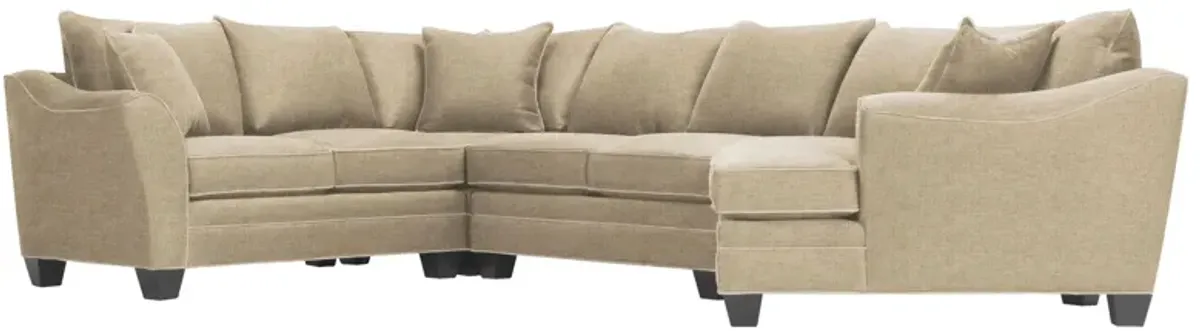 Foresthill 4-pc. Right Hand Cuddler with Loveseat Sectional Sofa in Santa Rosa Linen by H.M. Richards