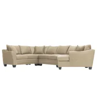 Foresthill 4-pc. Right Hand Cuddler with Loveseat Sectional Sofa in Santa Rosa Linen by H.M. Richards