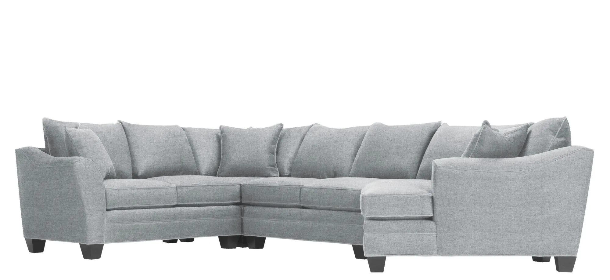 Foresthill 4-pc. Right Hand Cuddler with Loveseat Sectional Sofa in Santa Rosa Ash by H.M. Richards