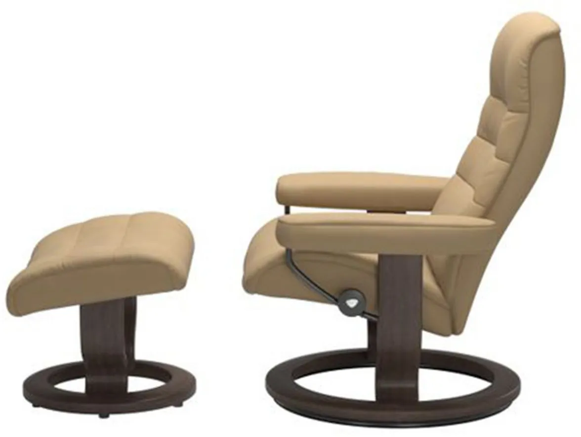 Stressless Opal Large Classic Reclining Chair and Ottoman