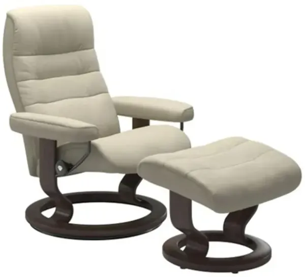 Stressless Opal Large Classic Reclining Chair and Ottoman